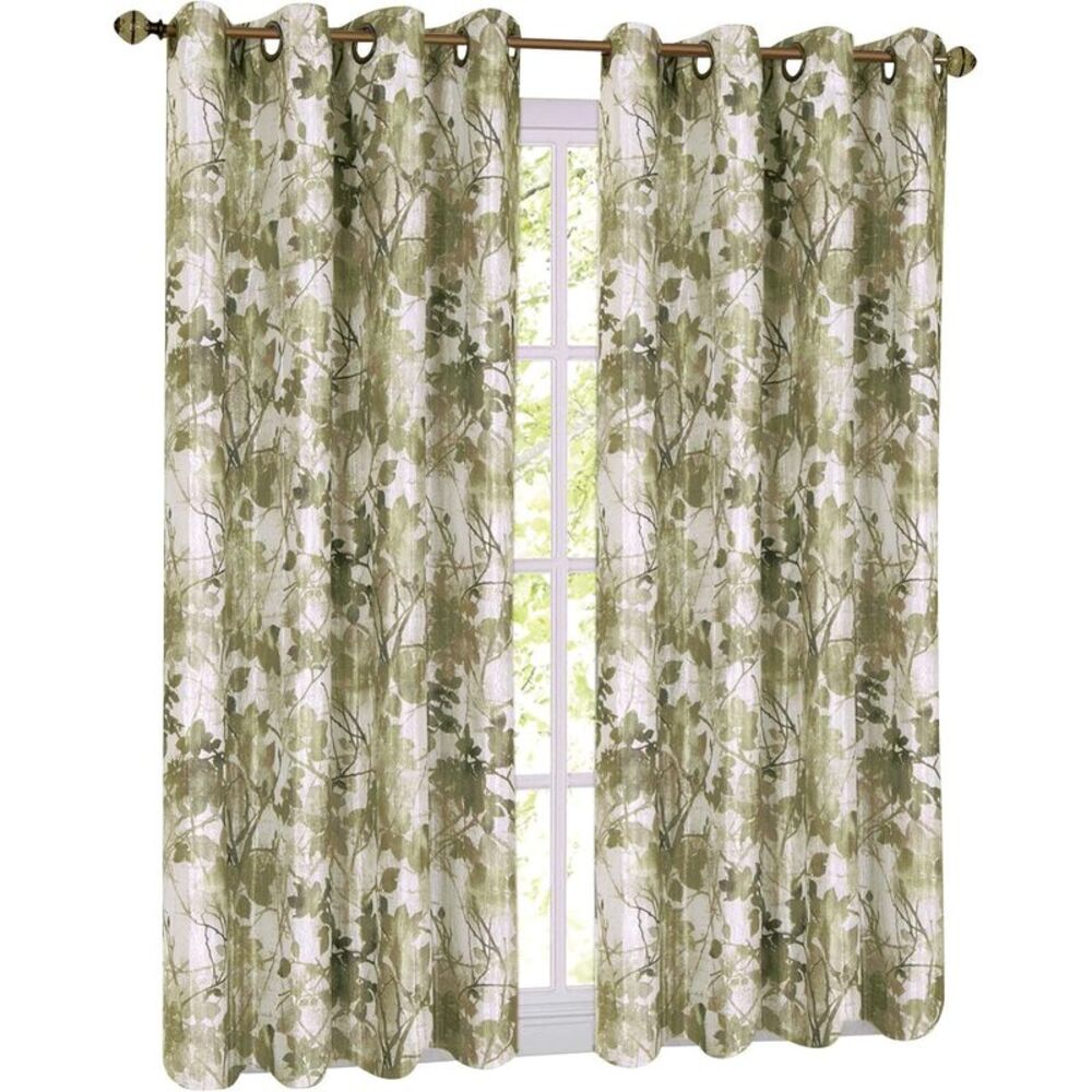 Collections Etc Tranquil Trees Grommet Top Insulated Room Darkening Thermal